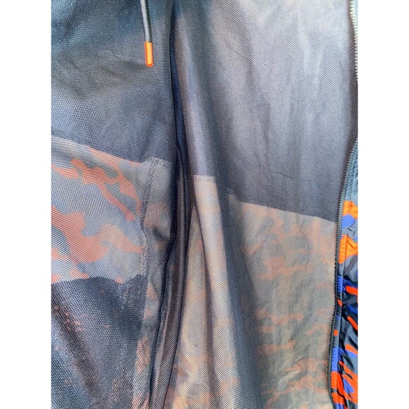 Russell Athletic Mens Windbreaker XL Blue Camouflage Full Zip Up Lightweight - Picture 5 of 6